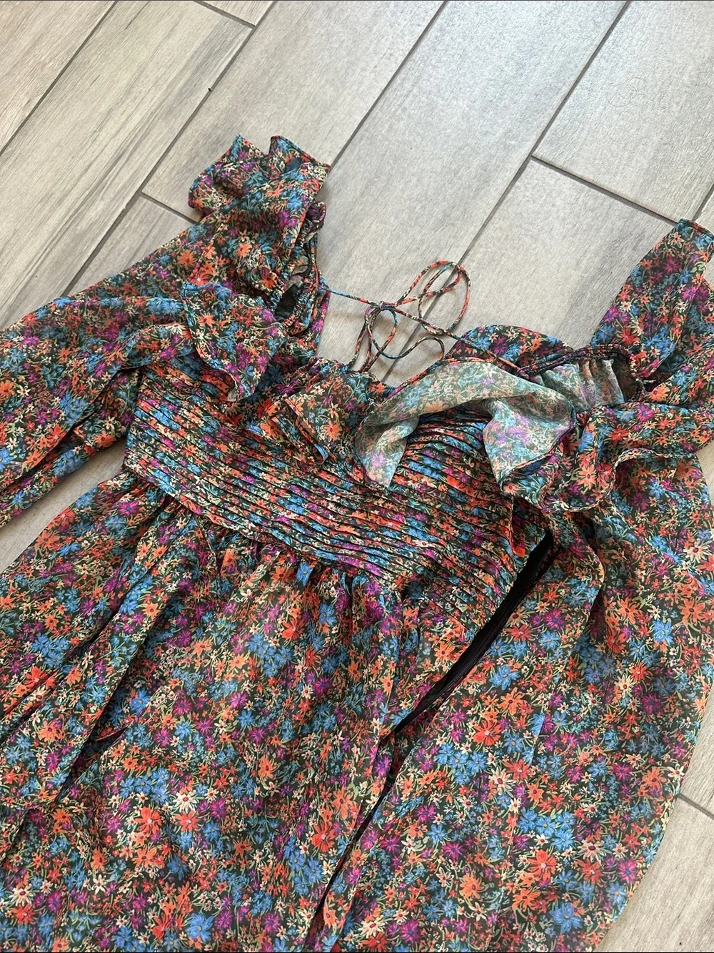 For Love & Lemons Brittany Floral Print Long Sleeve Midi Dress
For Love & Lemons - Picture 7 of 15